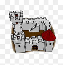 手绘的城墙素材图片免费下载_高清png