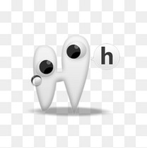 创意大眼睛字母英文大写艺术字素材图片免费下