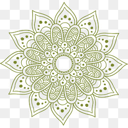 绿色复古图腾花纹