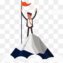 勇攀高峰励志海报主题艺术字下载素材图片免费