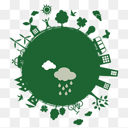 绿色环保地球春雨绿芽儿海报背景