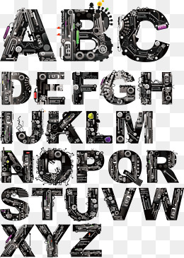 字母 手绘 涂鸦 字母