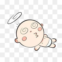 卡通晕倒的小孩