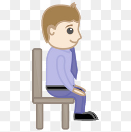 2017年卡通图坐在椅子上的人