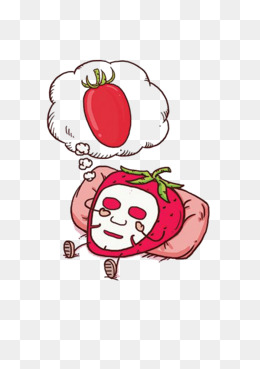 水果草莓敷面膜想番茄素材图片免费下载__千