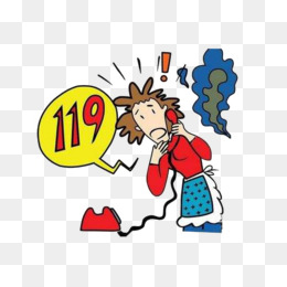 卡通形象素材火警电话报警素材图片免费下载_