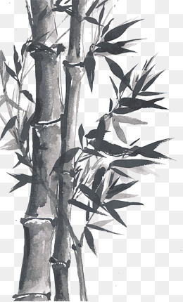水墨画-竹子