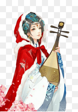 手绘昭君出塞免抠图