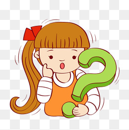 问问号的小女孩