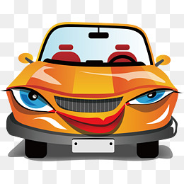 卡通 汽车 橙色 热情 表情 汽车总动员 矢量图 手绘