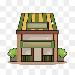 卡通手绘店铺