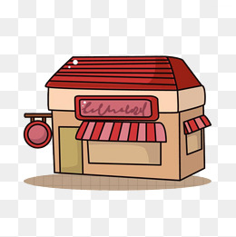 卡通手绘早餐店
