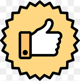 卡通手绘竖大拇指手势