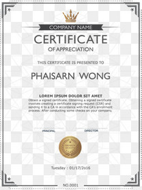 简单大气英文培训证书模板