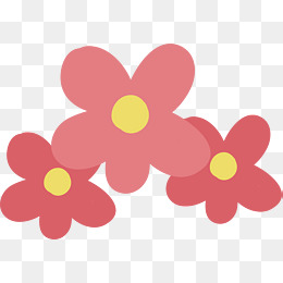 红色花朵矢量图