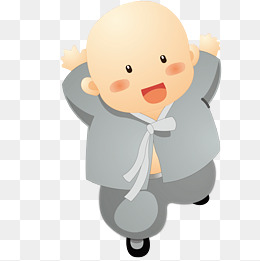 【卡通呆萌小和尚素材】免费下载_卡通呆萌小