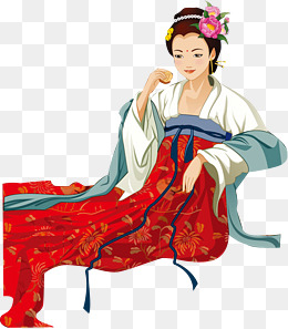 古代女子插画免抠图
