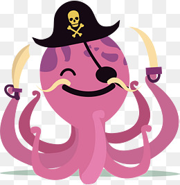 紫色可爱卡通章鱼