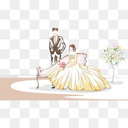 婚纱卡通素材_婚纱卡通图片