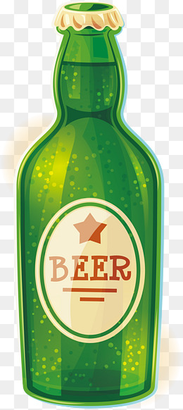 棕色卡通啤酒瓶矢量素材