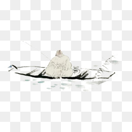 古风水墨垂钓