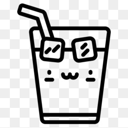 手绘的果汁杯