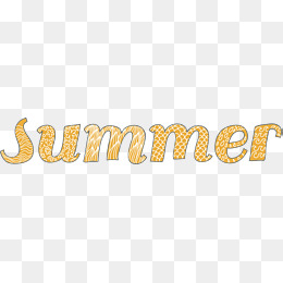 黄色summer字母