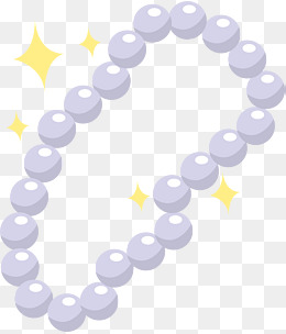 紫色卡通珍珠项链