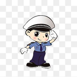 交警的敬礼手势