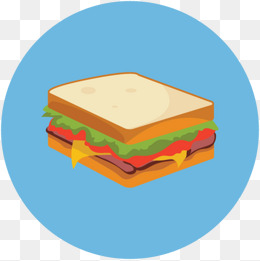 手绘食物三明治