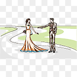 卡通情侣婚纱照_卡通情侣婚纱照红色(2)