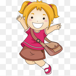 开心的小女孩