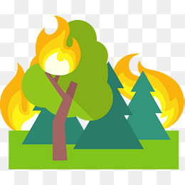 【森林火灾卡通素材】免费下载_森林火灾卡通