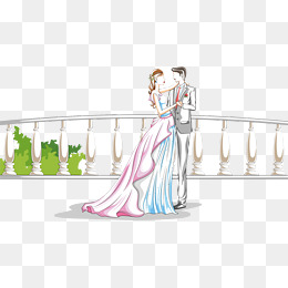 卡通情侣婚纱_情侣头像卡通婚纱(3)