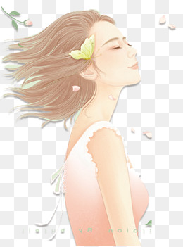 手绘卡通女孩