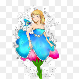 手绘花仙子