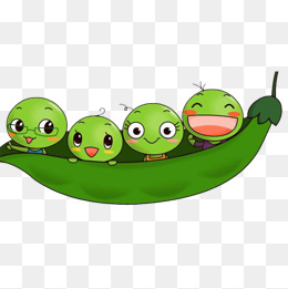 卡通可爱的豌豆宝宝