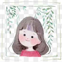 水彩女孩