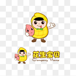 卡通可爱花生