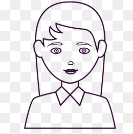 线描人物头像