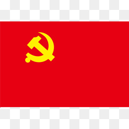 手绘中国党旗