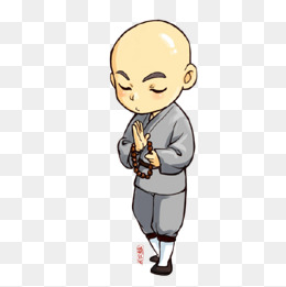 手绘三个小和尚