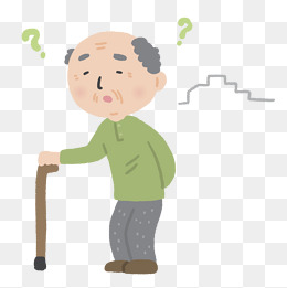 可爱老人困惑不解有疑问