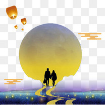 夜晚孤独背影H5背景图片免费下载_H5背景\/高清大图