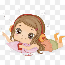 插图放松心情享受音乐素材图片免费下载_高清