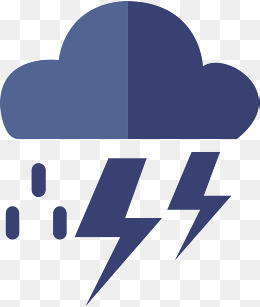 雷电矢量天气图标