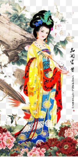 卡通唐朝杨贵妃素材