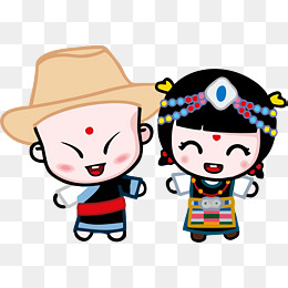 卡通幸福的情侣人物设计