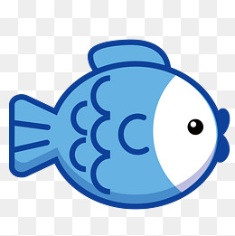 蓝色卡通小鱼