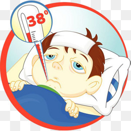 卡通娃娃发烧测体温素材图片免费下载_高清p